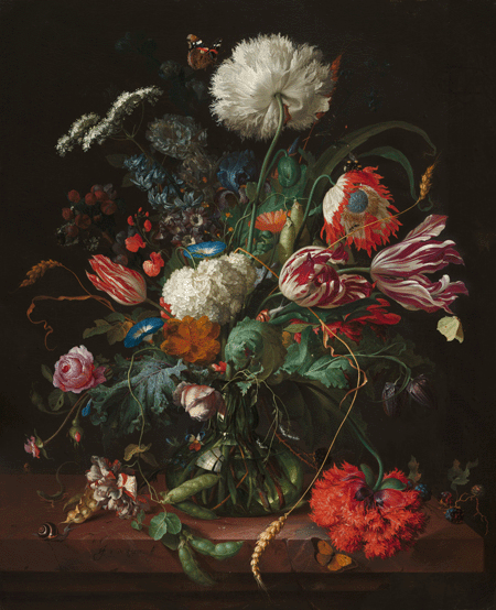 Jan Davidz de Heem, Vase of Flowers, c. 1660, National Gallery of Art, Washington D.C. Image: National Gallery of Art, Washington, D.C. 1961.6.1, Andrew W. Fund